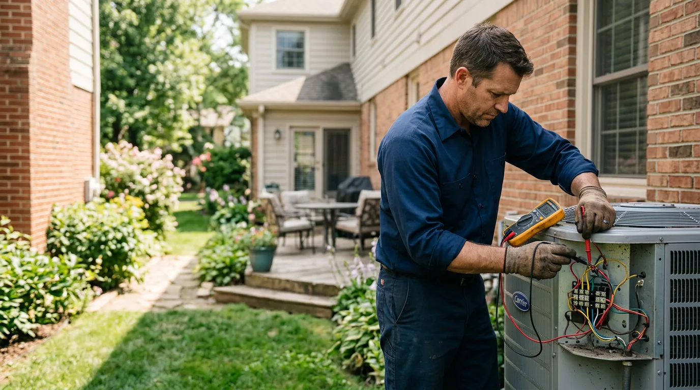 HVAC technician working near Orange, CA
